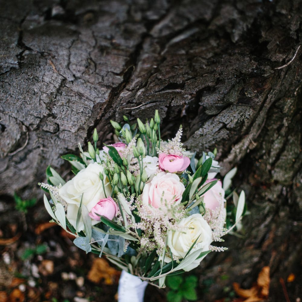 Structured Wedding Bouquet With Roses