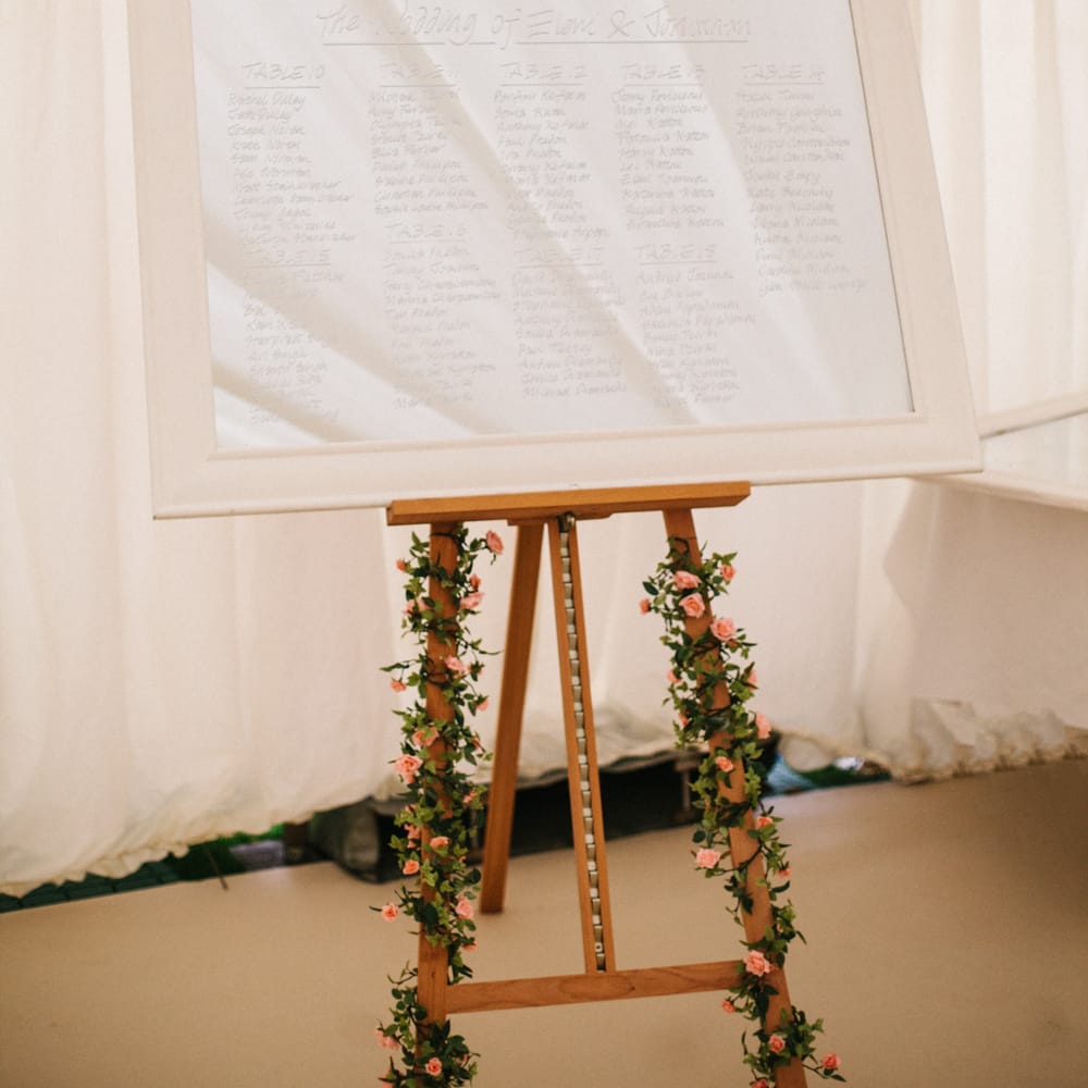 Mirrored Table Plan For Wedding