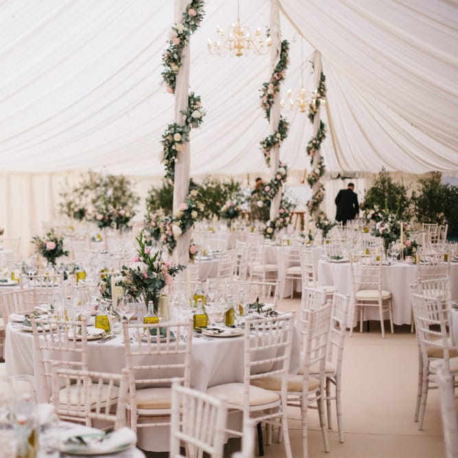 Marquee Wedding With Elegant Pink & Gold Decor