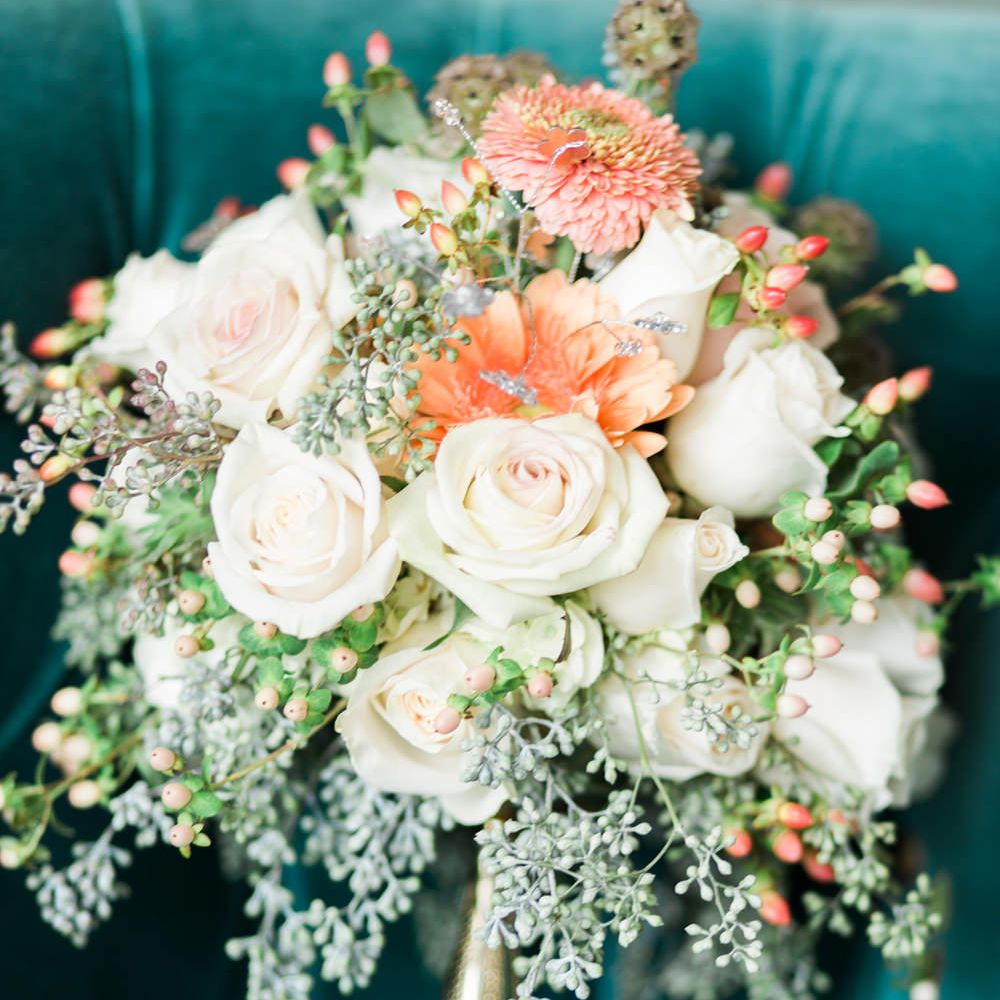 Peach & Cream Bridal Bouquet