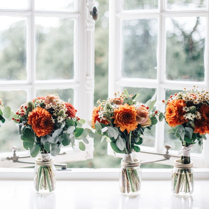 Colourful Wedding Bouquets | Colourful DIY Wedding at Barley Wood Country House in Somerset | A Thing Like That Photography