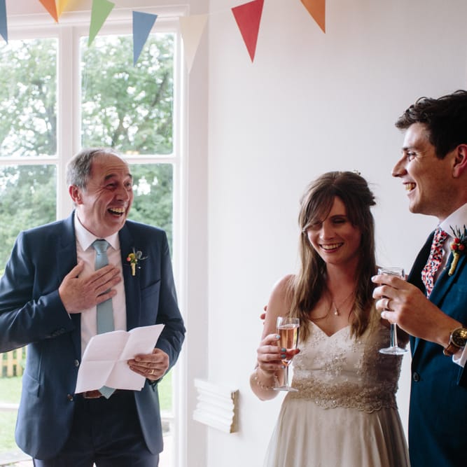 Wedding Speeches | Colourful DIY Wedding at Barley Wood Country House in Somerset | A Thing Like That Photography
