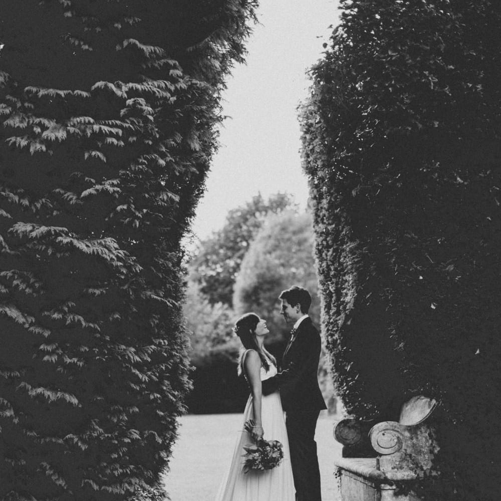 Bride in Bespoke Gown | Groom in Navy Blue Suit | Colourful DIY Wedding at Barley Wood Country House in Somerset | A Thing Like That Photography