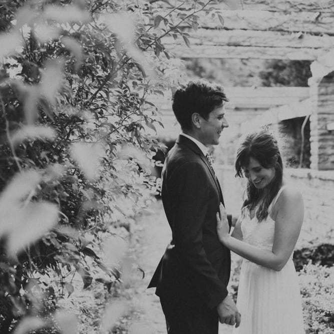 Bride in Bespoke Gown | Groom in Navy Blue Suit | Colourful DIY Wedding at Barley Wood Country House in Somerset | A Thing Like That Photography