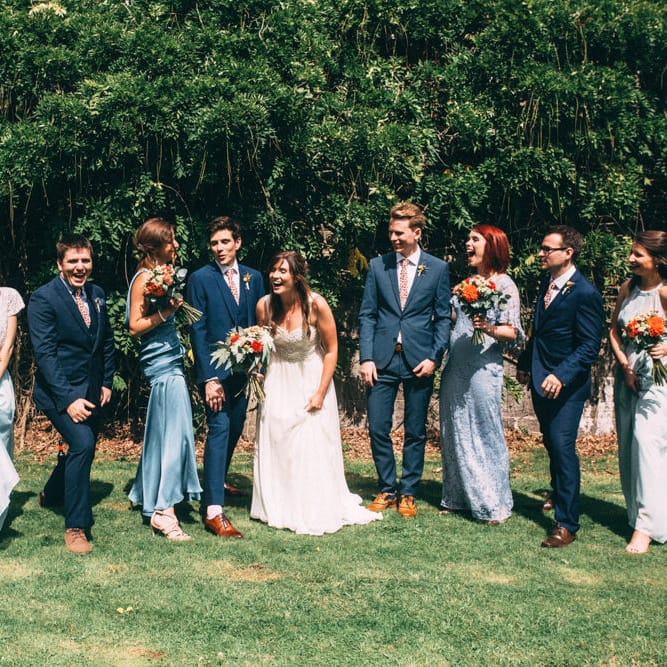 Wedding Party | Colourful DIY Wedding at Barley Wood Country House in Somerset | A Thing Like That Photography