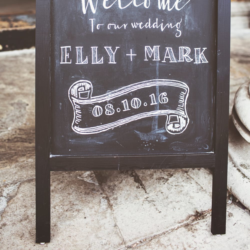 Chalkboard Welcome Sign To Wedding