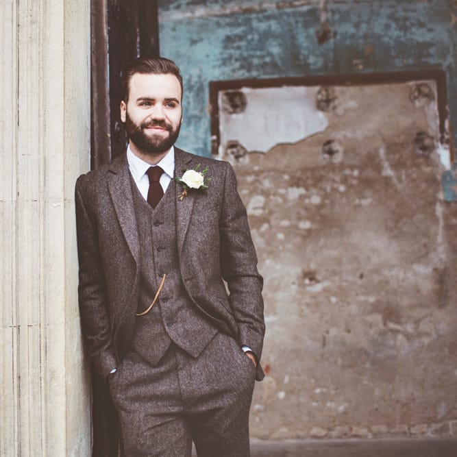 Groom In Tweed Suit by Walker Slater