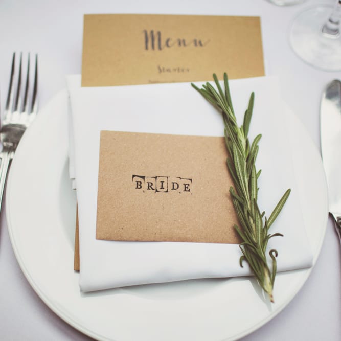 Simple Place Setting For Wedding