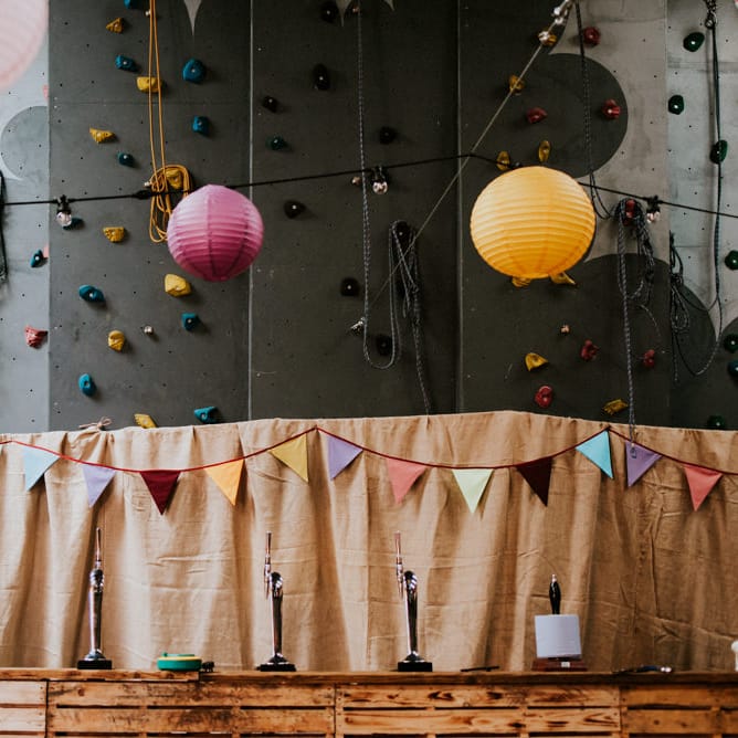 Bright Hanging Paper Lanterns & Bunting Wedding Decor | Colourful Outdoor Wedding at Lineham Farm in Leeds | Shutter Go Click Photography