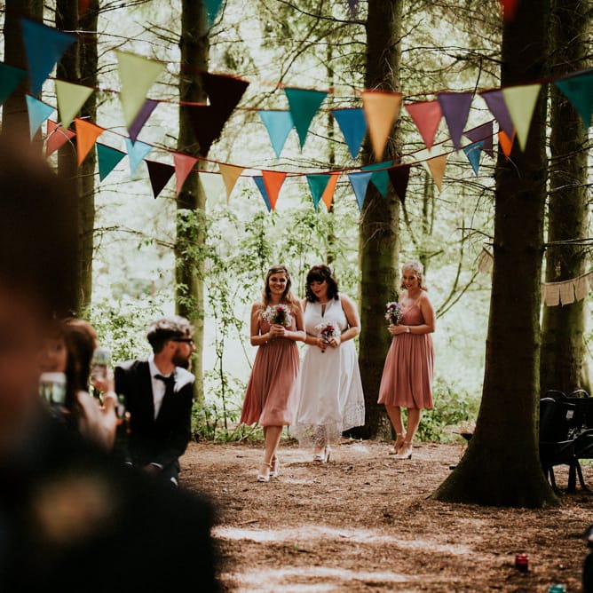Bridesmaids in Marks and Spencer & Coast Dresses | Colourful Outdoor Wedding at Lineham Farm in Leeds | Shutter Go Click Photography