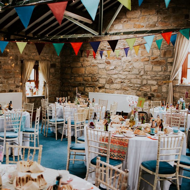 Colourful Barn Reception at Lineham Farm in Leeds | Shutter Go Click Photography