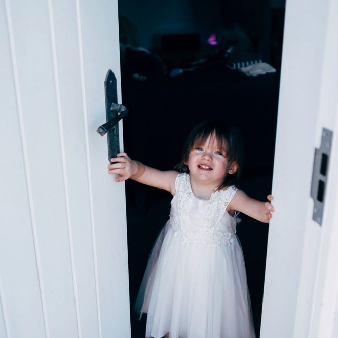 Flower Girl in Monsoon Dress | Dale Weeks Photography