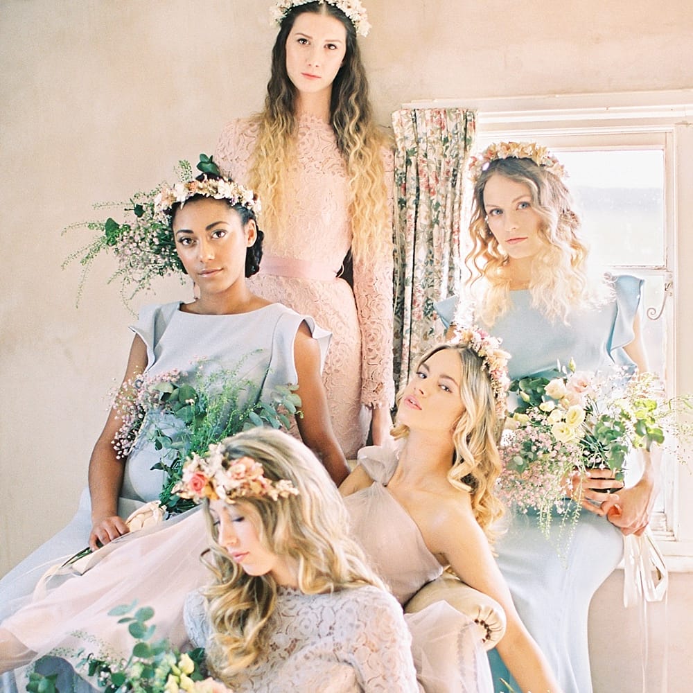 Pastel Bridesmaids Dresses For Stylish Modern Bridesmaids // Affordable Luxury, Bridesmaids & Occassion Dresses