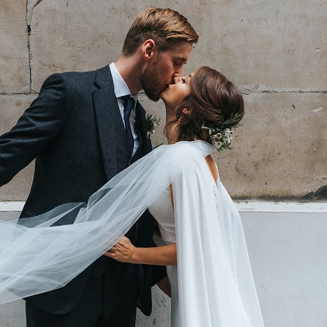 Devonshire Terrace For A Stylish Green &amp; White Wedding With Lots Of Foliage And Elegant Signage With Bride In Bespoke Pronovias And Images From Miss Gen