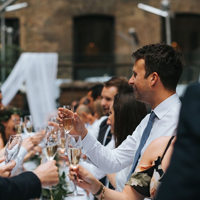 Devonshire Terrace For A Stylish Green &amp; White Wedding With Lots Of Foliage And Elegant Signage With Bride In Bespoke Pronovias And Images From Miss Gen