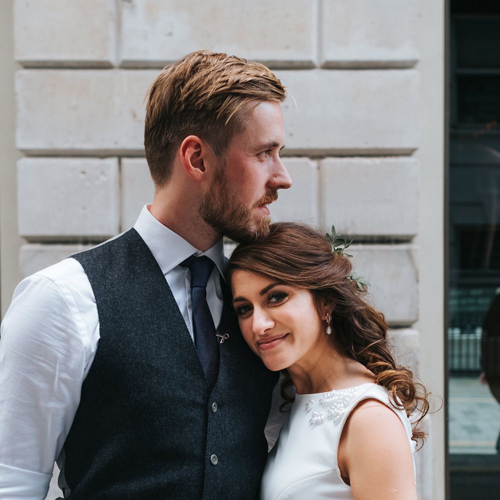 Devonshire Terrace For A Stylish Green &amp; White Wedding With Lots Of Foliage And Elegant Signage With Bride In Bespoke Pronovias And Images From Miss Gen