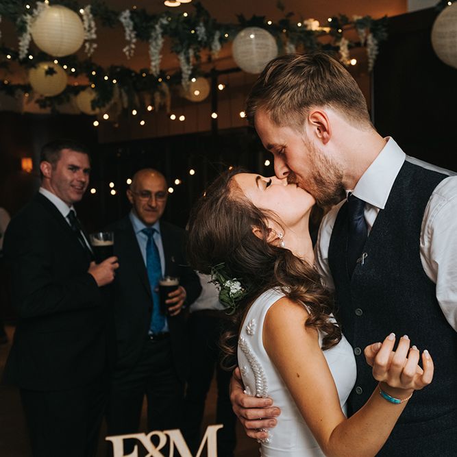 Devonshire Terrace For A Stylish Green &amp; White Wedding With Lots Of Foliage And Elegant Signage With Bride In Bespoke Pronovias And Images From Miss Gen