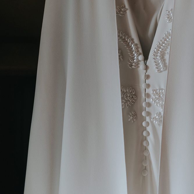 Devonshire Terrace For A Stylish Green &amp; White Wedding With Lots Of Foliage And Elegant Signage With Bride In Bespoke Pronovias And Images From Miss Gen