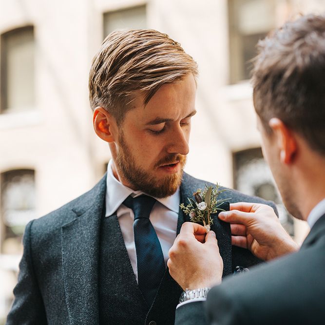 Devonshire Terrace For A Stylish Green &amp; White Wedding With Lots Of Foliage And Elegant Signage With Bride In Bespoke Pronovias And Images From Miss Gen