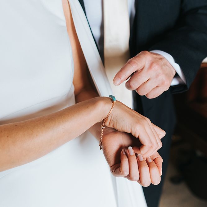 Devonshire Terrace For A Stylish Green &amp; White Wedding With Lots Of Foliage And Elegant Signage With Bride In Bespoke Pronovias And Images From Miss Gen