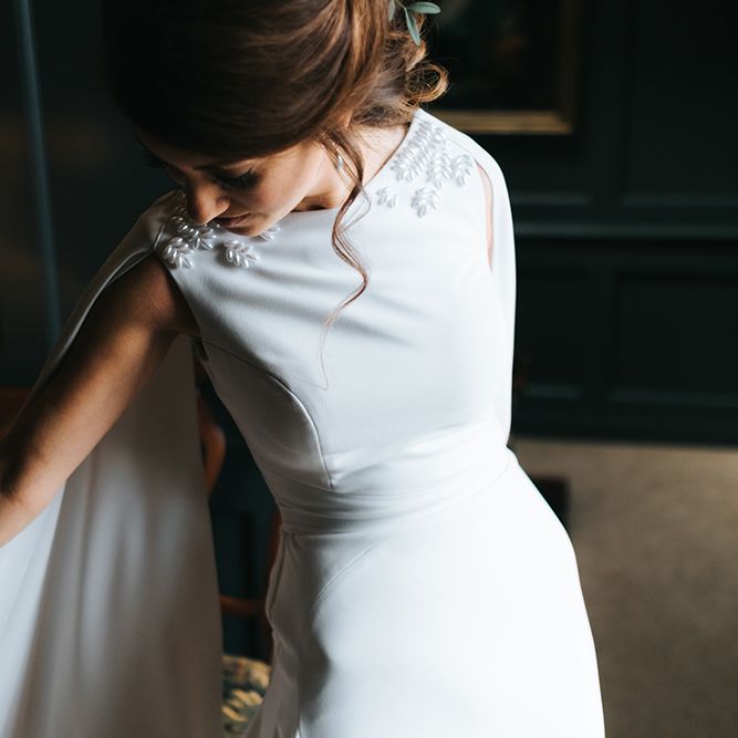 Devonshire Terrace For A Stylish Green &amp; White Wedding With Lots Of Foliage And Elegant Signage With Bride In Bespoke Pronovias And Images From Miss Gen