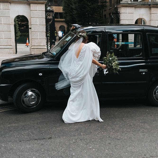 Devonshire Terrace For A Stylish Green &amp; White Wedding With Lots Of Foliage And Elegant Signage With Bride In Bespoke Pronovias And Images From Miss Gen