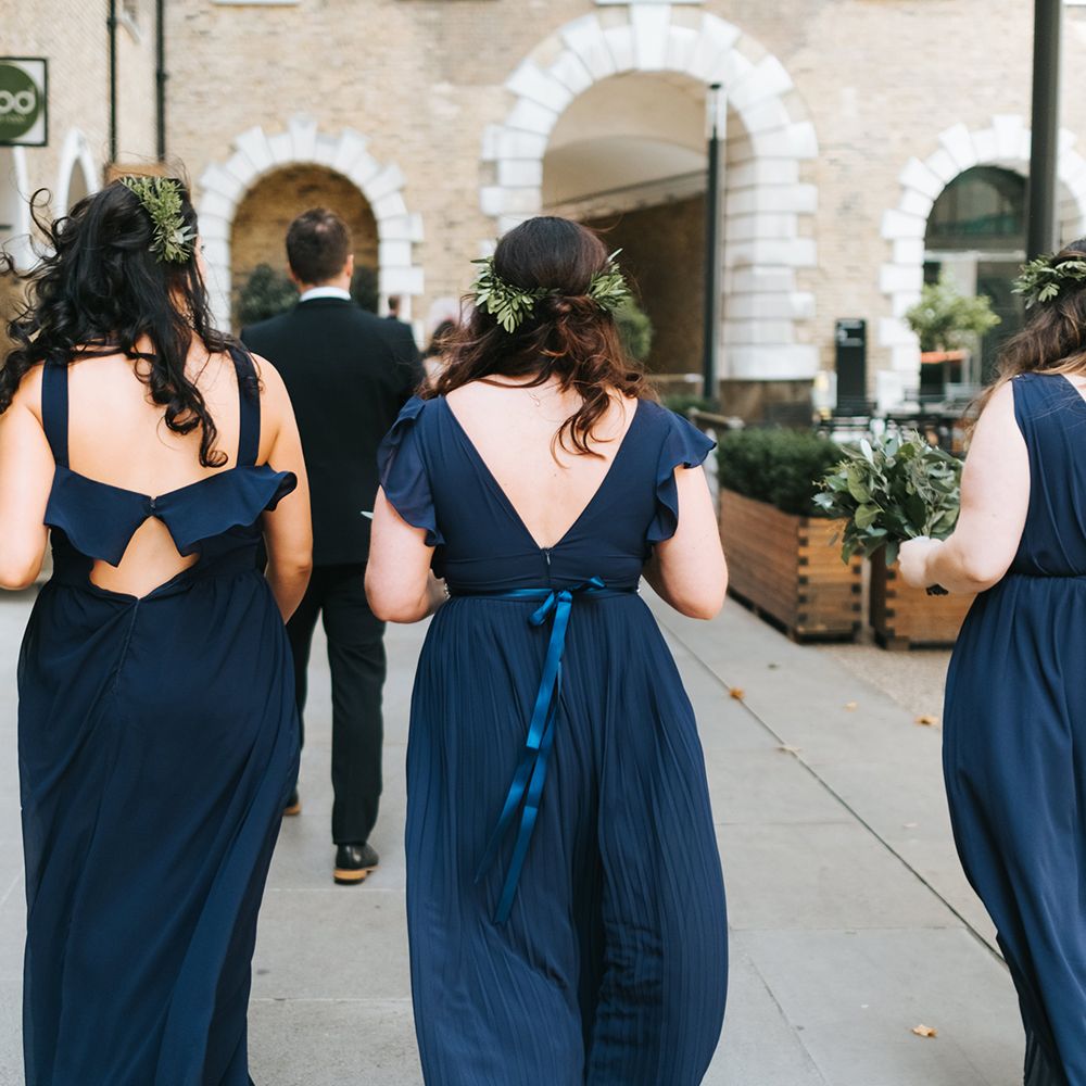 Devonshire Terrace For A Stylish Green &amp; White Wedding With Lots Of Foliage And Elegant Signage With Bride In Bespoke Pronovias And Images From Miss Gen