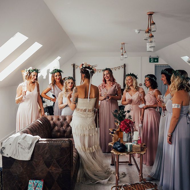 Wedding Morning Bridal Preparations | DIY Woodland Wedding at Two Woods Estate in Sussex | PJ Phillips Photography