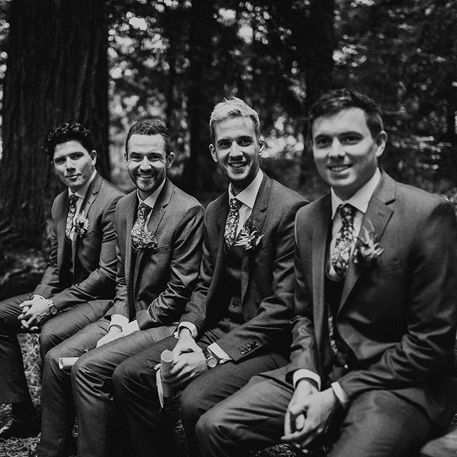 Groomsmen | DIY Woodland Wedding at Two Woods Estate in Sussex | PJ Phillips Photography
