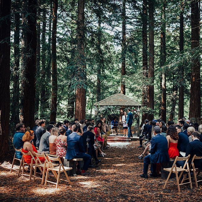 Wedding Ceremony | DIY Woodland Wedding at Two Woods Estate in Sussex | PJ Phillips Photography