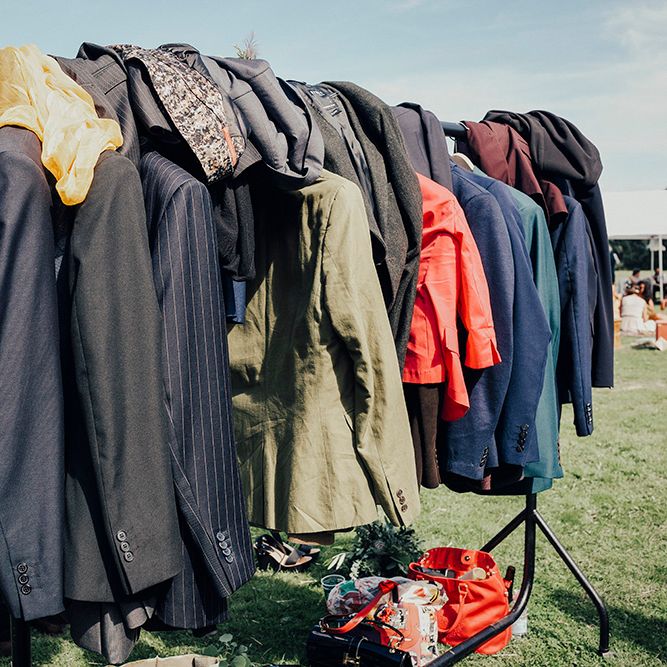 Clothes Rail to Hang Jackets | DIY Woodland Wedding at Two Woods Estate in Sussex | PJ Phillips Photography