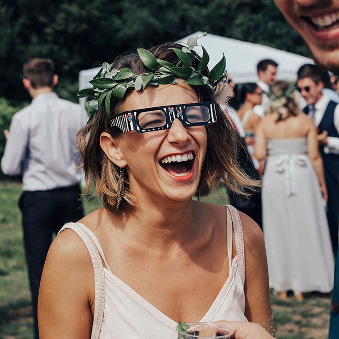 Bridesmaids in Greenery Flower Crown | DIY Woodland Wedding at Two Woods Estate in Sussex | PJ Phillips Photography