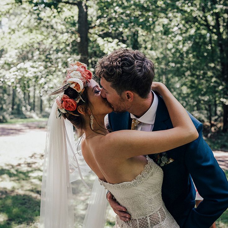 Beautiful Bride & Groom | DIY Woodland Wedding at Two Woods Estate in Sussex | PJ Phillips Photography