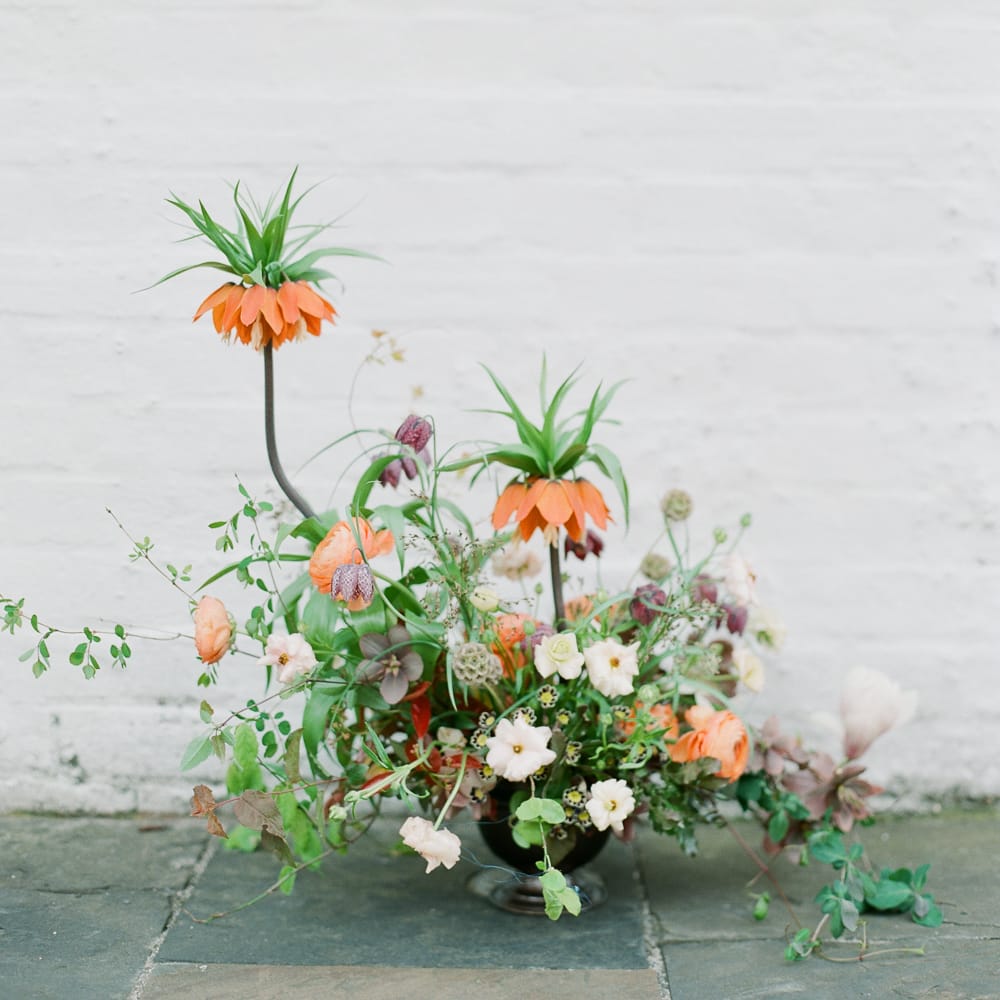 Stunning Floral Arrangement For Wedding With Fritillary