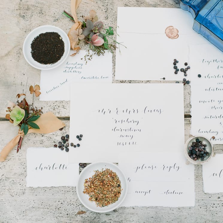Elegant Calligraphy Stationery Suite For Wedding