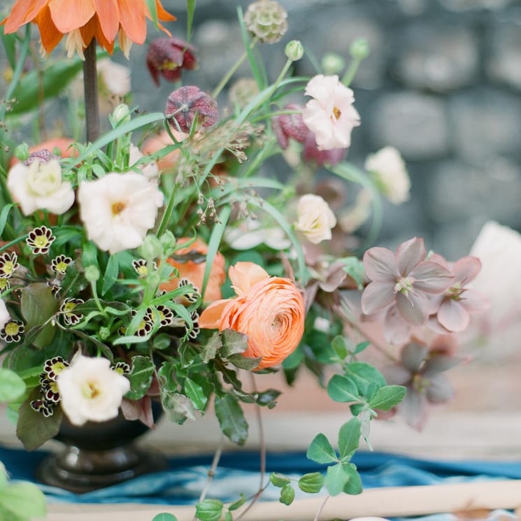 Sky Blue & Coral Wedding Inspiration For An Elegant Shoot In A Glasshouse At The Bombay Sapphire Distillery With Images From Julie Michaelsen Photography