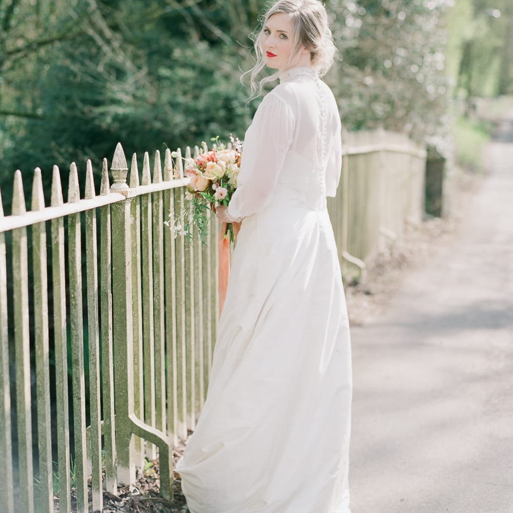 Sky Blue & Coral Wedding Inspiration For An Elegant Shoot In A Glasshouse At The Bombay Sapphire Distillery With Images From Julie Michaelsen Photography