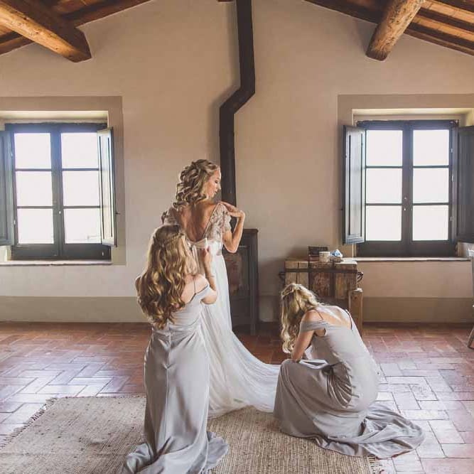 Anna Campbell Adelaide Wedding Dress // Rustic Luxe Wedding In Tuscany Styled By The Wedding Of My Dreams With Flowers By Passion For Flowers Anna Campbell Bride Images & Film From WE ARE // THE CLARKES