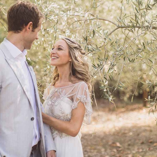 Anna Campbell Adelaide Wedding Dress // Rustic Luxe Wedding In Tuscany Styled By The Wedding Of My Dreams With Flowers By Passion For Flowers Anna Campbell Bride Images & Film From WE ARE // THE CLARKES