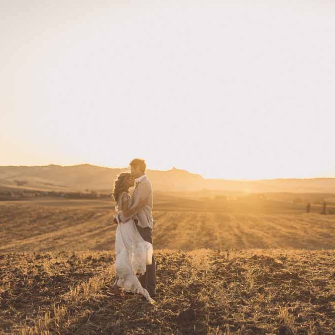 Golden Hour Shots // Bridesmaids In Grey Dresses By Jenny Yoo // Rustic Luxe Wedding In Tuscany Styled By The Wedding Of My Dreams With Flowers By Passion For Flowers Anna Campbell Bride Images & Film From WE ARE // THE CLARKES