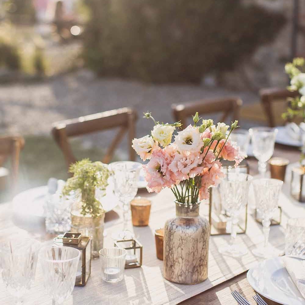 Bridesmaids In Grey Dresses By Jenny Yoo // Rustic Luxe Wedding In Tuscany Styled By The Wedding Of My Dreams With Flowers By Passion For Flowers Anna Campbell Bride Images & Film From WE ARE // THE CLARKES