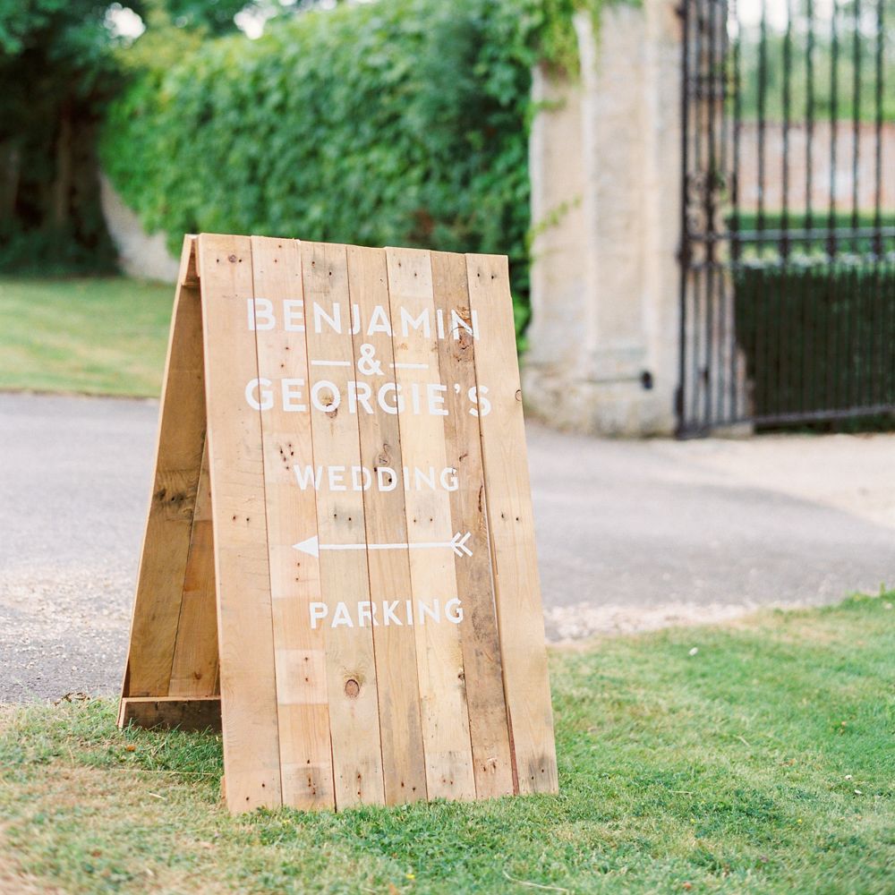Wooden Welcome Sign For Wedding