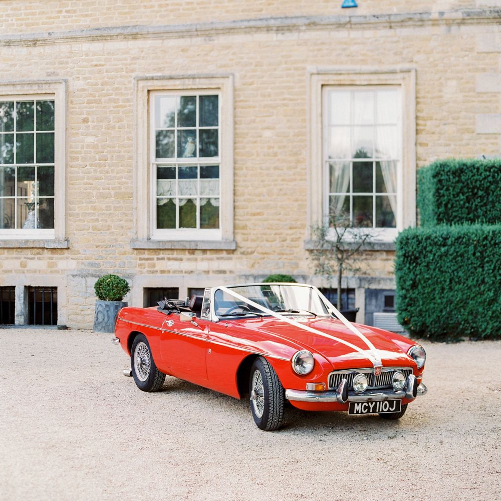 Red Vintage Wedding Car