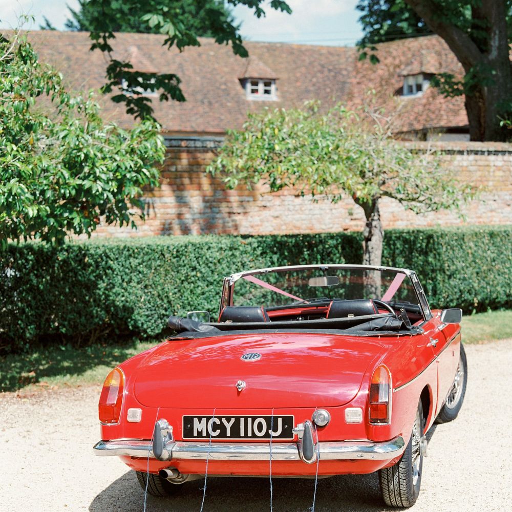 Red Vintage Wedding Car