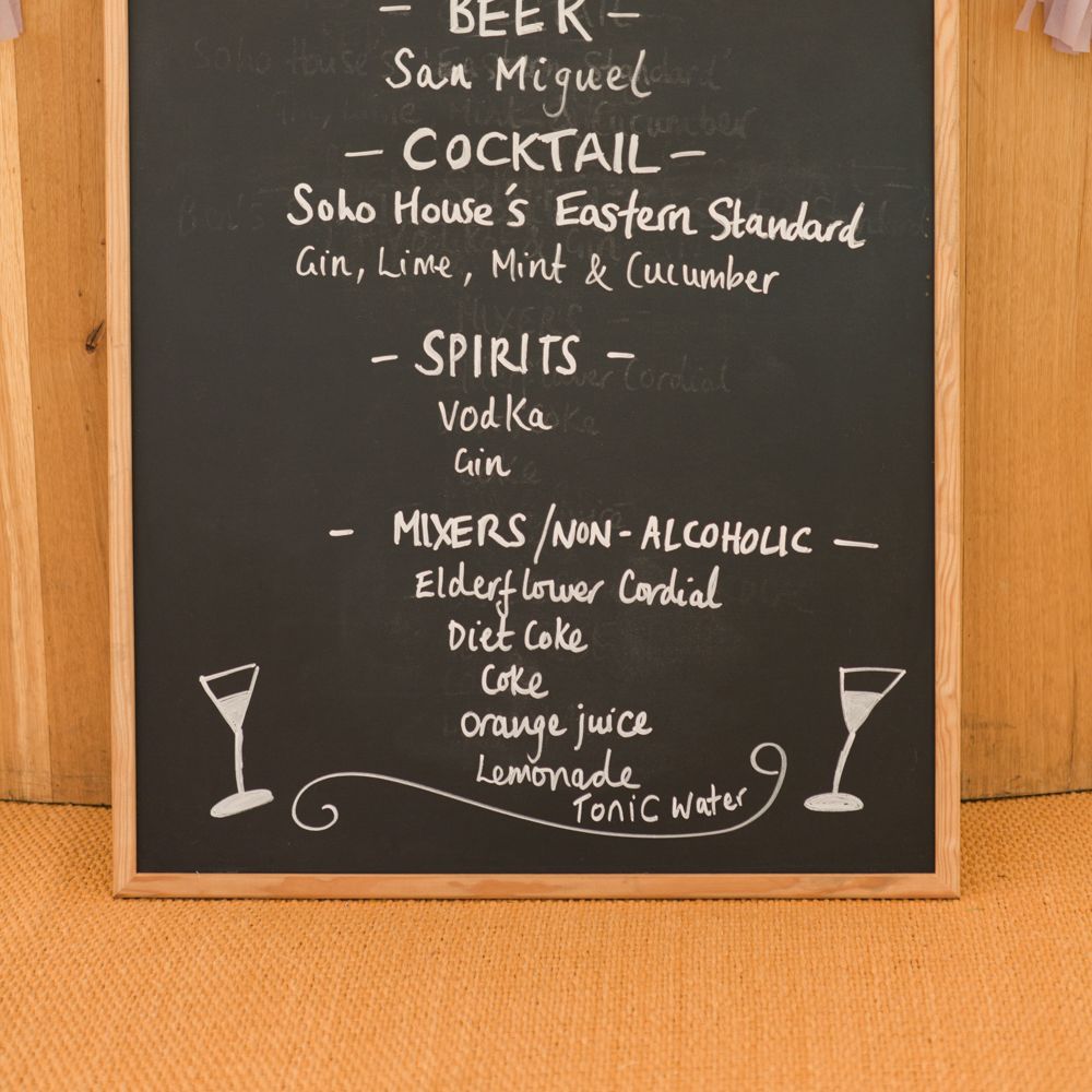 Chalkboard Bar Menu