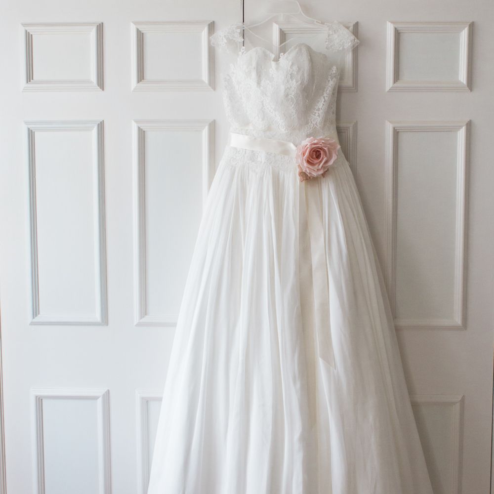 Bride in Naomi Neoh Wedding Dress