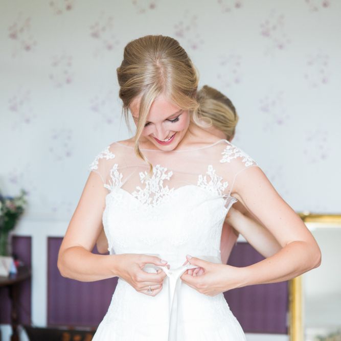 Bride in Naomi Neoh Wedding Dress