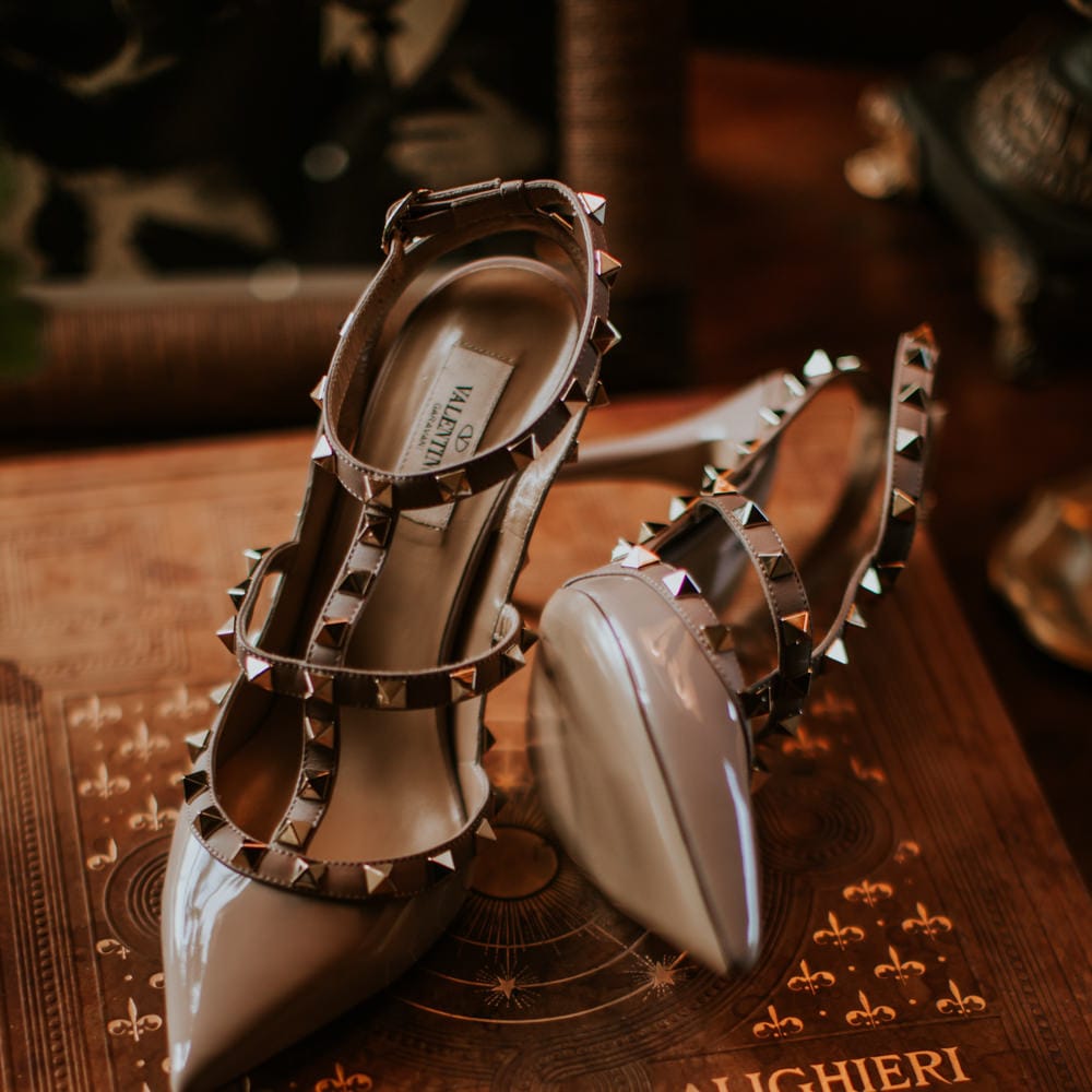 Valentino Rock Stud Bridal Shoes | D&A Photography | Ben Walton Films
