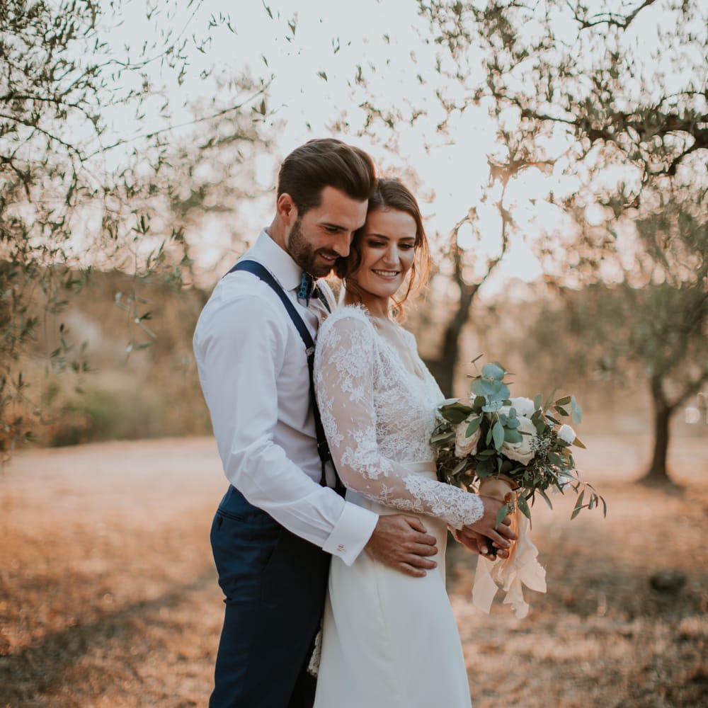 Bride in Morgan Davies Gown | Groom in Suit Supply | D&A Photography | Ben Walton Films
