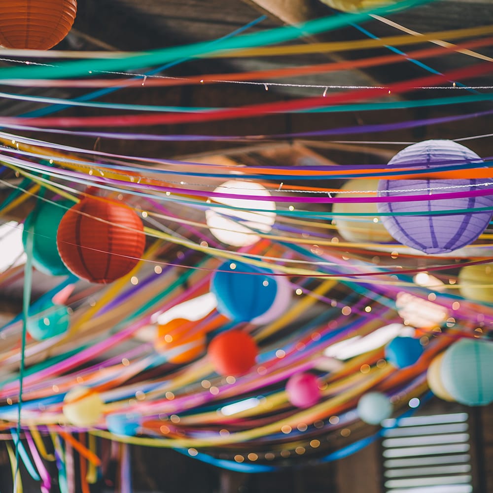 Outdoor Summer Wedding With Bright Colour Scheme With Colourful Homemade Decor And Images From Story + Colour Photography